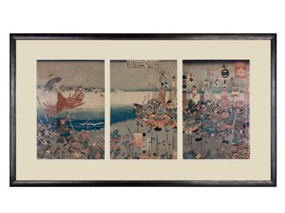 Japanese Woodblock Print, Triptych