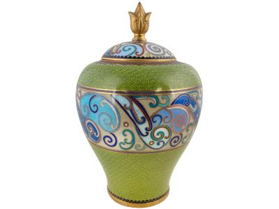 Chinese Cloisonne Jar with Lid