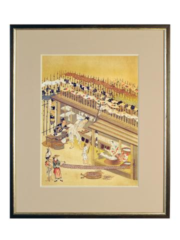 Japanese Woodblock Print, "Six Figures"