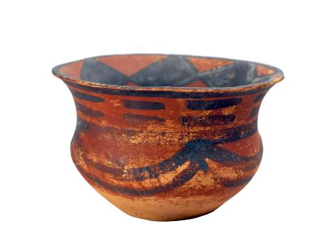 Chinese Painted Clay Pot