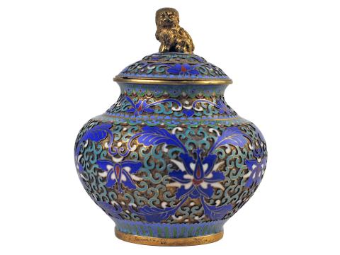 Chinese Cloisonne Pot - 1